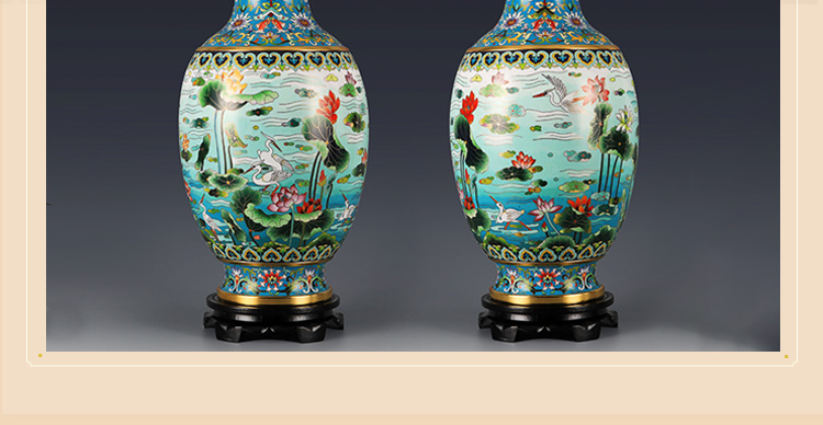 中国工艺美术大师张同禄 景泰蓝《合美万家瓶》