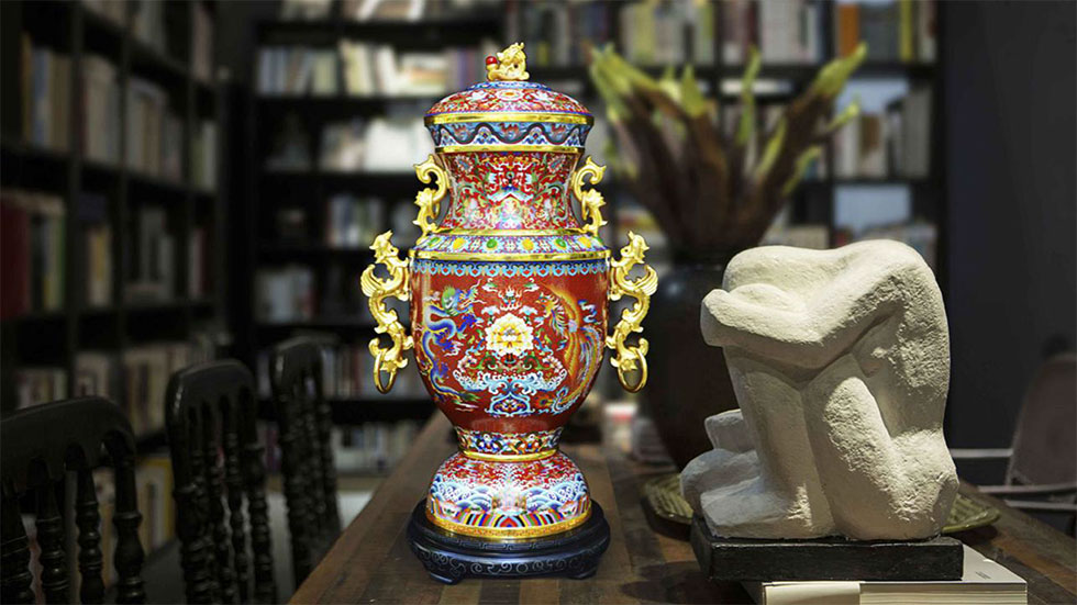 中国工艺美术大师张同禄 景泰蓝《盛世荣耀尊》