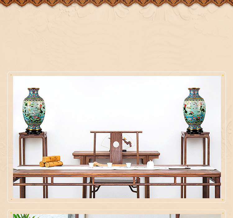 中国工艺美术大师张同禄 景泰蓝《合美万家瓶》