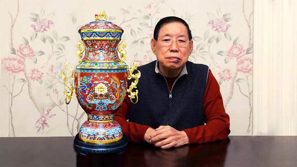 中国工艺美术大师张同禄 景泰蓝《盛世荣耀尊》